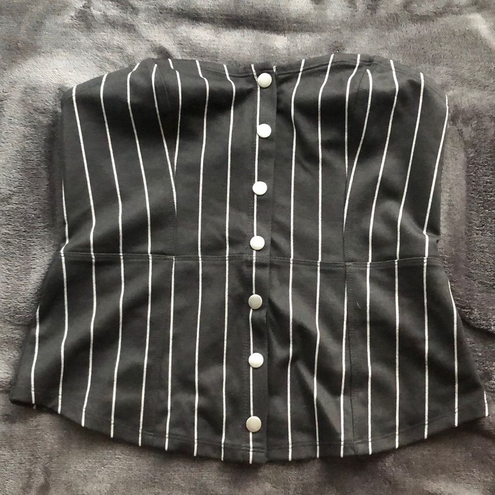 NWT Express strapless peplum top